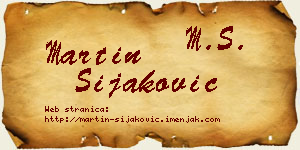 Martin Šijaković vizit kartica